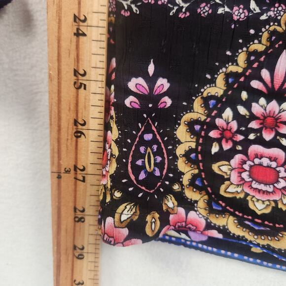 Cynthia Rowley Palazzo Floral Paisley Pants Women’s M Elastic Waist Pockets - Picture 10 of 13